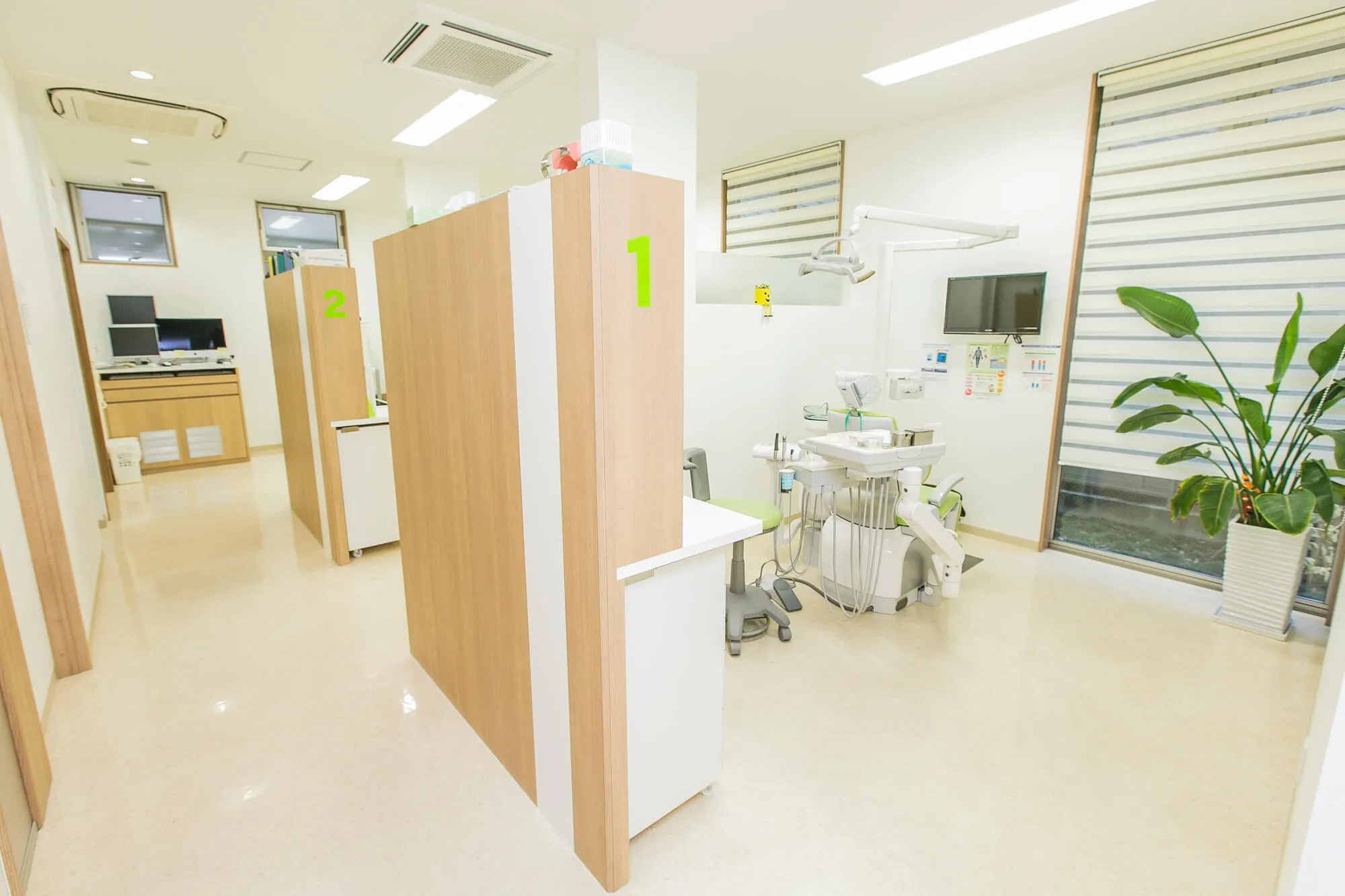 完全個室と半個室の診療室